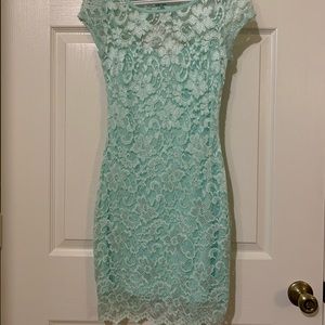 🎉 Mint Lace Party Dress